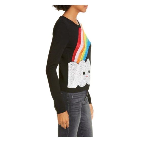 Alice + Olivia | Connie Rainbow Merino Sweater - Picture 4 of 11